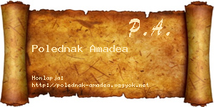 Polednak Amadea névjegykártya